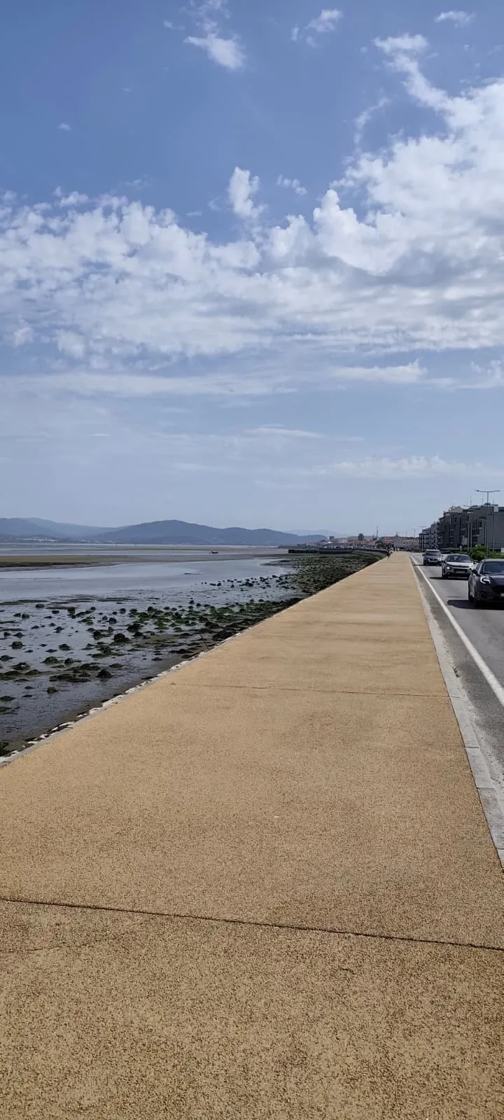 The Coastal Camino riverside walkway along the Minho estuary near Caminha
